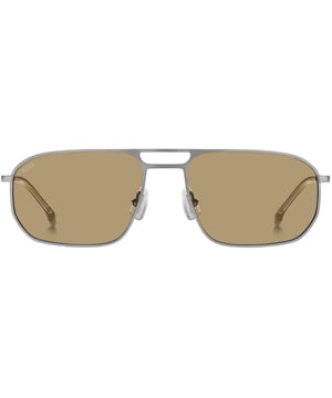 Maak een statement met deze Hugo Boss-zonnebril. Ze zijn vervaardigd met stijl en elegantie en bieden 100% UV-bescherming, waardoor ze het perfecte accessoire zijn voor een onvergetelijke look. Het perfecte accessoire om je stijl naar een hoger niveau te tillen!, Lensbreedte = 64 mm, Neusbrugbreedte = 15 mm, Armlengte = 140 mm, Made In China, Hugo Boss Brown 1035 4IN HA Zonnebril, zonnebril, zonnebrildoos, schoonmaakdoekje en onderhoudsinstructies alles inbegrepen, 100% bescherming tegen UVA- en UVB-zonlicht en conform de Britse norm EN 1836:2005, stijlcode: 1035 4IN HA