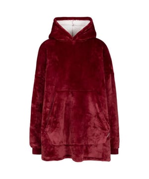 100% Polyester. Stof: Gebreid. Voering: Sherpa Fleece. Ontwerp: Eenvoudig. 90gsm. Stoftechnologie: Airtrap, AT300, isolerend. Packaway. Pasvorm: Overgedimensioneerd. Zakken: 1 Kangoeroezak. Inhoud: 1 deken, 1 koordzak. Eigenschappen van de kap: Gegroeid op de kap. Mouwtype: Met lange mouwen. Bevestiging: Trek aan de achterkant. Manchet: Ribbel.