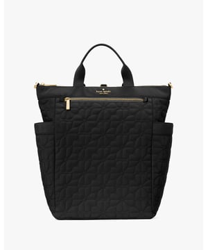 Spade Flower Quilted Spade Flower Quilted Poly Medium Convertible Backpack,  Length: 11.90 Cm,  Width: 27.00 Cm,  Height: 37.80 Cm