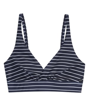 Material: Elastane, Polyester. Fabric: Stretch. Design: Stripe, Textured. Fastening: Clasp. Neckline: V Neck. Adjustable Strap. Fabric Technology: Durable, Quick Dry. Sustainability: Made from Recycled Materials.