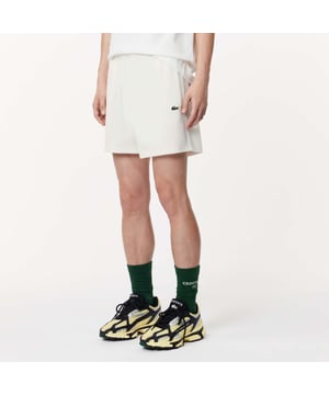 Mens Lacoste Regular Fit Terry Knit Paris Shorts  Terry knit cotton Drawstring waist Regular fit  straight cut  Side pocket Embroidered crocodile on side