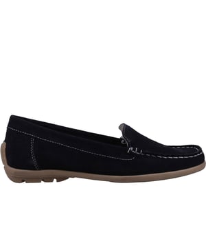 The Torella summer slip-on moccasin from Riva is a stylish and comfortable choice for warm weather. Crafted from luxurious Portuguese suede, this moccasin features a soft leather insole for all-day comfort. The rubber outsole provides excellent grip, ensuring stability and traction throughout those sunny summer days.- Suede leather upper- Slip-On fit- Leather inner- Durable rubber outsole- Riva branding