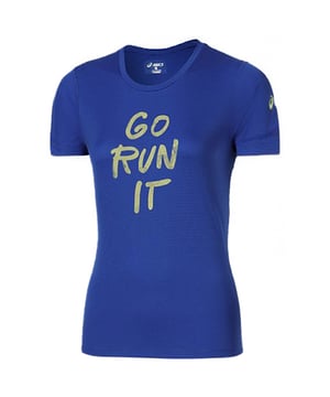 Asics Motion Dry Womens Blue Top