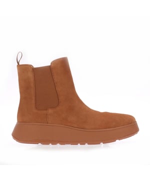 Dames Fit Flop F-Mode Suede Flatform Chelsea Boots in tan.- Suede bovenkant.- Slip on sluiting.- Stretch panelen aan beide zijden en treklipjes.- Microwobbleboard Standaard Technologie.- Slip-Resistente Rubberen zool.- Ref: FK3592