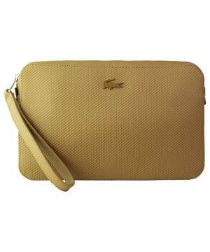 Lacoste Leather Zip Pouch Unisex Brown Bag NH2541CE 140