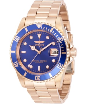 De Invicta 30601 heeft een 42 millimeter roestvrijstalen kast met een blauwe wijzerplaat. Dit model wordt aangedreven door een nauwkeurige automatische beweging. Waterbestendig tot 20 bar. Dit model maakt deel uit van de Invicta Pro Diver collectie.

Inclusief 2 jaar Invicta garantie.