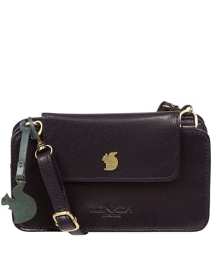 The 'Little Wonder' cross body clutch bag from Conkca London is handcrafted from multi-toned leather for a beautiful finish. A magnetic press-stud secured cover opens to reveal a compartment ideal for a smartphone. A zip-over top opens to reveal a second compartment that is perfect for your essential items and has three handy card slots. Lined with natural and untreated 100% cotton. It comes with an adjustable leather strap with a maximum drop length of 68cm, which is removable, converting the bag into a clutch bag. Adorned with the inimitable Conkca squirrel charm and Conkca logos.