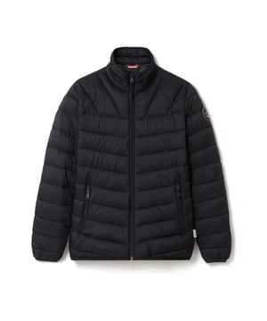 Heren winterjas van het merk Napapijri. de jas is gemaakt van hoogwaardig polyester, en heeft een normale pasvorm. De jas is voorzien van een up- en down zipper, makkelijk voor op de fiets, brommer of scooter.  Merk: NapapijriModelnaam: Jacket Aerons S 3Categorie: heren jasMaterialen: polyesterKleur: zwart