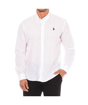 Langarmshirt U.S. POLO ASSN.
 Klassischer Schnitt mit normaler Passform, wodurch es für jede Art von Silhouette geeignet ist.
 Reverskragen.
 Knopfverschluss vorne.
 Gesticktes Logo auf der Vorderseite.
 Manschetten mit Knopfverschluss.
 Nähte im Ton sichtbar.
 Komposition: 55 % Leinen, 45 % Baumwolle
 Pflege:
Bei maximaler Temperatur 30 °C waschen.
 Bei niedriger Temperatur bügeln.
 Benutzen Sie keine Bleiche.
 Verwenden Sie keinen Trockner.
 Reinige chemisch nicht.