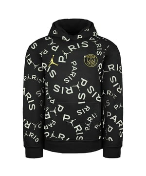 Nike Paris Saint-Germain LNG Sleve Black Pullover Kids Printed Hoodie DC8925 010