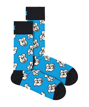 Happy Socks - Calcetines Doggo para hombre y mujer ¡Nunca hay demasiado amor por los perritos! Sí, ya está aquí otro estampado para los amantes de los perros. ¡Guau, guau! Estos calcetines Happy Socks para adultos son una novedad. Hechos de algodón peinado 86% para una máxima comodidad y suavidad, tienen caras de perros sonrientes por todas partes, para que puedas mostrar tu amor por los perros dondequiera que vayas. Los calcetines azules con el talón y la puntera negros añadirán un toque de color a cualquier atuendo, y el refuerzo del talón y la puntera significa que te durarán muchos años, ya que te proporcionan una durabilidad extra. Tanto si buscas un regalo para esa persona amante de los perros que tienes en tu vida, como si simplemente quieres darte un capricho divertido, estos calcetines novedosos para perros serán un regalo de última hora perfecto para cualquier persona.Happy Socks es una marca popular que ofrece calcetines de alta calidad que combinan diseños únicos y artesanía. Mikael Söderlindh y Viktor Tell tuvieron la visión de difundir la felicidad convirtiendo un artículo de uso cotidiano en una colorida pieza de diseño. Con Concept Stores en todo el mundo, desde Los Ángeles a Tokio, Happy Socks se puede encontrar en más de 10.000 boutiques de moda.Estos calcetines están hechos de 86% algodón, 12% poliamida, 2% elastano y vienen en 2 tamaños: Hombre 6-11 UK y Mujer 4-7 UK. Vienen en azul con talón y puntera negros y son lavables a máquina.Extra Product DetailsHappy Socks Adult Novelty SocksSoft Combed Cotton1 Pair Per PackReinforced Heel & ToeSmiling Dog Face PatternsBlue with Black Heel & ToeA Perfect Gift IdeaSoft & ComfortableHappy Socks Branded2 Size OptionsMachine Washable