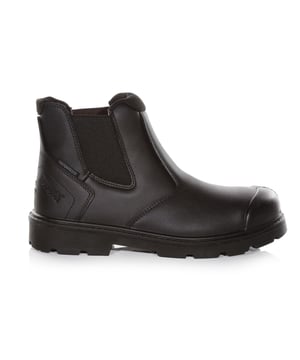 Upper: Action Leather. Insole: EVA, Moulded. Midsole: Penetration Resistant. Outsole: Durable, Oil Resistant, Rubber. Fabric Technology: Breathable, Isotex, Waterproof. Internal Membrane Liner, Sealed Seams. Flat Heel. Design: Logo, Text. Toe Style: Steel Toe Cap. Conforms to Safety Standard: EN ISO 20345:2011 S3 WR SRC. Fastening: Slip-In.