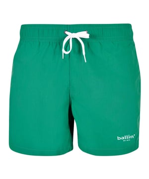 Bañador de hombre de la marca Ballin Est. 2013. Los bañadores de la marca Ballin Est. 2013 están confeccionados en poliéster y nailon, y tienen un corte regular. El nylon suave proporciona una gran comodidad.  Marca: Ballin Est. 2013Nombre del modelo: Small Logo Swim trunksCategoría: bañadores de hombreMateriales: poliéster, nylonColor: verde.