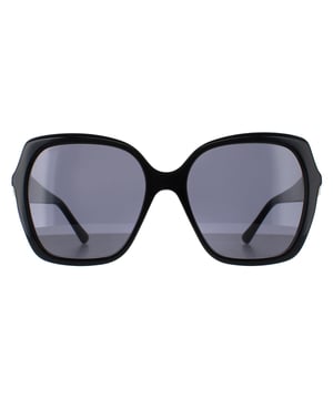 Jimmy Choo Square Womens Black Grey Blue MANON/G/S  Sunglasses are a stylish square frame, enhancing your facial features while providing optimal sun protection. The high-quality acetate material used in their construction ensure durability and comfort, making them the ideal companion for both everyday wear and special occasions. The Jimmy Choo logo features on the slender temples for brand authenticity.