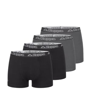 Kappa 4er Set Boxershorts, Regular Fit, locker und lässiger Schnitt, 100% Baumwolle, Pflegehinweis Maschinenwäsche bei 30°C