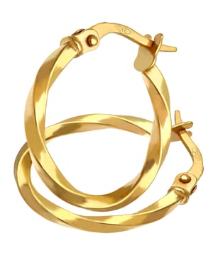 9K (375) Yellow Gold: 0.8gr; # Dimension: 2cm x 0.2cm x 1.5cm