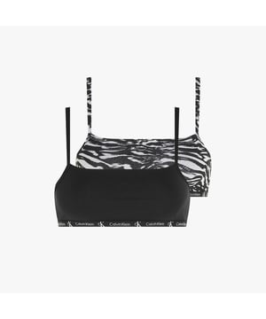 Calvin Klein 1996 COTTON 2 Pack Unlined Bralette Womens Black/Tiger Print
Item Weight: 0.25 KGProduct Code: 000QF7215EBIK