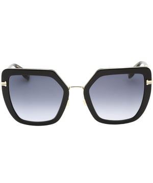 Marc Jacobs Black Sunglasses, Lens Width = 55mm, Nose Bridge Width = 22mm, Arm Length = 145mm, Sunglasses, Sunglasses Case, Cleaning Cloth and Care Instructions all Included, 100% Protection Against UVA &amp; UVB Sunlight and Conform to British Standard EN 1836:2005, Black Sunglasses
