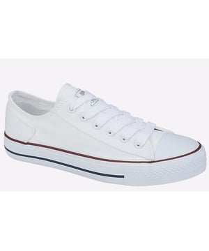 Step up your fashion with these all white canvas Azalea trainers from Dek. Designed eith comfort style and durability in mind that is sure to get you from day through to night
- Canvas upper
- Full lace closure
- Toe bumper
- Padded footbed
- Rubber Sole