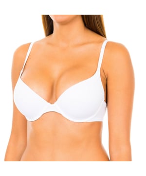 Wonderbra Bra ligne de base. Fait de microfibre. Couleur blanche. Et sangles élastiques réglables. Doublé bonnets moulés et de coton pour assurer invisibilité et de confort. Parfait pour une utilisation quotidienne car il fournit un effet de portance modérée. La partie centrale de la nuque, l'application de mini-clous formant le logo de la marque. Insertion côtés élastiques avec armature. Fermeture dos avec crochets de quatre positions. Composition: - 59% Polyamide. - 15% Spandex. - 17% polyester. - 9% coton. Entretien: - Laver à la main. - Ne pas chlorer. - Ne pas sécher par culbutage. - Ne pas repasser. - Ne pas nettoyer à sec.