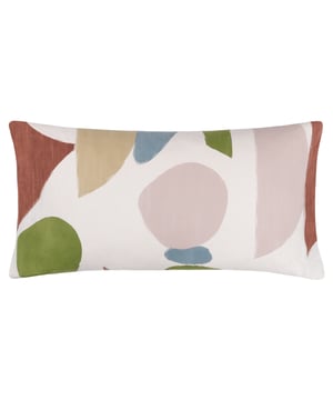 Inspired by modern and minimalist art, the Meta cushion features a multitude of fluid abstract shapes printed on a soft cotton slub fabric. Complete with an earthy pecan brown cotton reverse, this cushion is perfect for layering within any neutral interior.