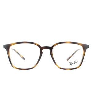 Ray-Ban Glasses Frames RX7185 2012 Havana  Men Women are made of plastic with a square shaped frame and are unisex