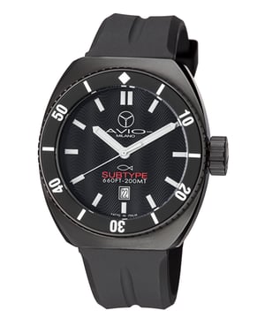 Avio milano: reloj negro subtipo para hombre