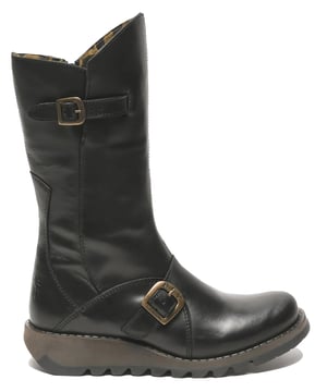 Las botas de cuero con hebilla MES 2 de Fly London para mujer de la línea Sminx son una elegante incorporación a cualquier guardarropa. Estas botas cuentan con una elegante correa lateral baja con una hebilla de marca de forma contemporánea, complementada con una segunda hebilla justo debajo de la línea superior moldeada. El logotipo característico de Fly London está grabado en el tacón alto con paneles. Fabricadas con parte superior de cuero de primera calidad, forro de microfibra y plantilla, ofrecen estilo y comodidad. La suela de goma TR duradera y el tacón de 3,5 cm garantizan la estabilidad, mientras que una cremallera lateral proporciona un fácil acceso. Parte superior: cuero, forro: microfibra, plantilla: microfibra, suela: goma TR, altura del tacón: 3,5 cm, cierre de cremallera, detalles de hebilla, logotipo grabado en el talón.