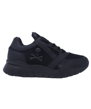 Philipp Plein MSC1398 0296 "Gelb" Schwarz Herren Turnschuhe. Plein Branding auf Turnschuhe. Hergestellt in Italien. 100% Rindsleder. Low Top Sneaker. Gummisohle