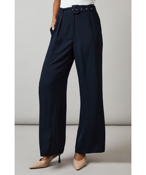 Belted Wide Leg Trouser