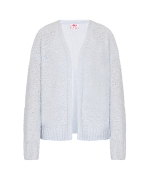 Dit gebreide vest met rechte zoom heeft een relaxte pasvorm en een gestructureerde textuur. Met lange mouwen en open voorkant is dit vest perfect om in een eenvoudige maar toch chique stijl over je favoriete outfits te dragen.  Vest