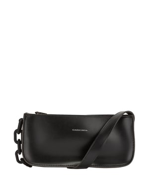 An urban twist on the classic shoulder bag, introducing your new wardrobe staple! This minimalistic classic take on the 90’s statement piece features a shoulder strap that’s half PU leather and half a chunky chain to give this contemporary design a subtle hint of attitude while keeping your comfort in mind. Features: , CLAUDIA CANOVA debossed logo, Zip top fastening, Shoulder strap with chunky chain detailing, Inner slip and zip pockets Style Ref: 84679 BLACK
