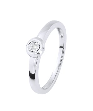 Diamond Solitaire 0,010 Cts (1 x 0.010 cts) - Quality HSI (color H - Quality Si1) - Set with Illusion 0.50 Cts - Diameter Pattern Central 5mm - Jewelery White Gold 375 Thousandth - Available from size 48 to size 60 - 2-year warranty against defects in manufacturing - Delivered in a Jewel case with a certificate of Authenticity and an International Warranty - All our jewels are made in France.