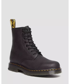 Stay on top of the elements. These winter boots are welted on a slip-resistant DM&rsquo;s WinterGrip outsole so you can step out with confidence this season. Built from water-resistant Outlaw leather fitted with an insulating WarmWair lining, they're punched with our classic yellow stitching and tagged with an AirWair heel loop. Take back winter.Born on 01.04.60. Named the 1460 boot. Over six decades, the 8-eye work boot has become unmistakableOutlaw is a rugged water-resistant with an oiled finish and waxy characterGoodyear-welted lines are heat-sealed and reinforced with DMs signature welt stitchWarm, hardwearing and winter-proof: WarmWair is soft, insulated lining crafted from carefully selected materialsOur unique hybrid GripWair sole design provides extra traction on slippery surfacesConstruction - Made with a Goodyear-welted lines that are heat-sealed at 700?C and reinforced with our signature welt stitch