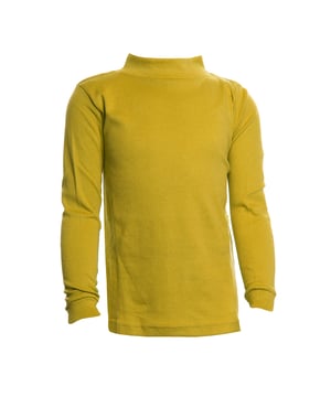 Unisex Boys and Girls Half Neck Long Sleeve T-Shirt.

 This comfortable and versatile long-sleeved t-shirt is perfect for little ones. Designed with a crew neck that offers extra coverage and a modern fit, it's ideal for everyday wear or special occasions.

 Unisex, it fits perfectly to boys and girls, offering a simple and elegant look.

 Made from a cotton-polyester blend, this t-shirt combines the natural softness of cotton with the durability of polyester, ensuring all-day comfort.

 Available in a wide range of solid colours, it is easy to match with any outfit. It also features cuffs on the sleeves, providing a firm fit and preventing the sleeves from slipping.

 An essential item for any child's wardrobe, practical and stylish!
 Composition: 50% Cotton, 50% Polyester
 Care:
- Wash at a maximum of 30ºC.
 - Use mild detergents.
 - Do not use bleach.
 - Dry at low temperature.
 - Iron at low temperature.