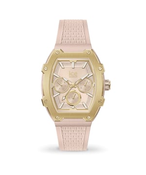 This Ice Watch Ice Boliday - Creamy Nude Multi Dial Watch for Women is the perfect timepiece to wear or to gift. It's Multicolour  Tonneau case combined with the comfortable Pink Silicone watch band will ensure you enjoy this stunning timepiece without any compromise. Operated by a high quality Quartz movement and water resistant to 5 bars, your watch will keep ticking. This watch with a super soft silicone strap, will add a flash of vibrant style to all your outfits!  This Multi Dial watch has a calendar function: Day-Date , 24-hour Display , Luminous Hands and Luminous Numbers High quality 19 cm length and 19 mm width Pink Silicone strap with a Buckle Case measurement: 35 X 45 mm,case thickness: 11 mm, case colour: Multicolour and dial colour: Pink