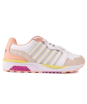 Zapatillas deportivas K-Swiss si-18 rannell de mujer en color blanco y suela de goma.