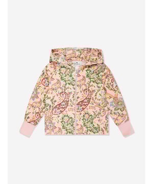 Experience luxury with the Etro Girls Paisley Zip Up Top in Pink, an elegant addition for AW2024. Designed for style-savvy young ones, this top ensures exceptional comfort and a chic appearance for any occasion. Key features include: Distinctive Paisley Design: Etro's signature paisley pattern offers a vibrant and sophisticated look. Premium Comfort: Crafted with soft, high-quality fabrics that guarantee all-day comfort. Versatile Style: Perfect for both casual outings and more formal events.Elevate your girl's wardrobe with this exquisite pink top from Etro, where fashion meets function beautifully.