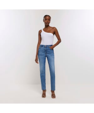 Dkny - Dkny Light Blue And Pink Gradient Cargo Jeans -  shop  online