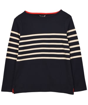 A take on the classic Breton top in a variety of navy white or pink stripes. A wardrobe staple made from lightweight supersoft cotton, with a curved hem for a flattering fit. Style with jeans and trainers on days off. Because stripes always look good.
Fit: Regular, Sizing: As expected