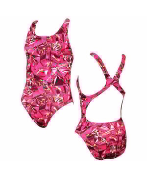 Maru Pacer Pack Pink Womens Jewel Swimming Costume FS6076