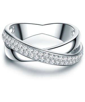 Would you like to surprise your loved one with a special engagement ring? Then this ring of the 1934 label is a good choice! The refined changing look looks good on every hand and the contrast made of minimalist silver gloss and glittering zirconia band attracts everyone. The brilliant cut of the countless zirconia crystals ensures incomparable sparkle. A rhodium line reliably protects the ring rail and versions made of high -gloss polished 925 silver. A stylish accessory and also after the wedding guarantees a favorite piece!
