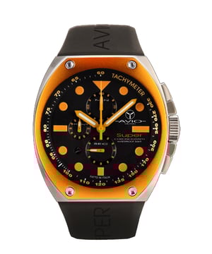 Avio milano: reloj súper negro para hombre