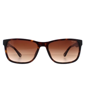 Las gafas de sol Police SPLB40N Arcade 2 0722 en degradado marrón havana oscuro brillante son un clásico estilo rectangular fabricado en acetato ligero. El logotipo de Police aparece en las patillas delgadas para el reconocimiento de la marca.