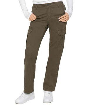 Los jeans cargo elásticos de mezclilla para mujer de Enzo cuentan con un diseño de pierna recta y ajuste regular. Tienen 2 bolsillos frontales diagonales, 2 bolsillos cargo laterales con cierre de velcro y 2 bolsillos traseros para mayor comodidad. Los jeans tienen cierre de cremallera y son perfectos tanto para uso casual como para ropa de trabajo.