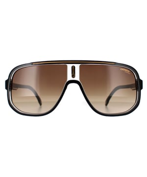 Carrera 1058/S 2M2 HA zwart goud bruin gradiÃ«nt zonnebril is een zorgvuldig vervaardigd, lichtgewicht montuur dat zorgt voor blijvend comfort gedurende de hele dag. Het iconische Carrera logo op de poten voegt een vleugje verfijning toe, terwijl je met de vele kleuropties je eigen statement kunt maken. De Carrera 1058/S zonnebril is meer dan alleen een accessoire, het is een symbool van verfijnd vakmanschap en moeiteloze elegantie, moeiteloos over te zetten van casual uitjes naar chique evenementen.