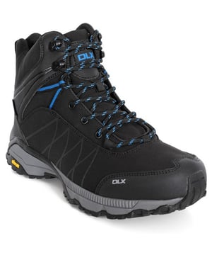 Mens deluxe lightweight mid cut laced boots. Softshell upper. Waterproof and breathable membrane. Gussetted tongue. Protective and durable toe guard. Ankle supportive cushioned collar and tongue. Arch stabilising and supportive steel shank. Cushioned footbed. Upper: 50% Textile/PU.Outsole: 50% Vibram - Moulded EVA/Rubber.