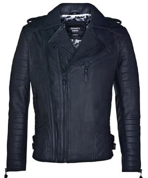Perfect fusion of cutting edge and elegance this beautifully crafted slim fit leather jacket is this season's must have fashion accessory, our best-selling leather is now here with gun-metal hardware. Zip cuffs have been introduced to add functionality for extra layering. Quilted detailing has been introduced on the shoulders, along with ribbed detailing on the arms and side panels. Premium satin has been integrated within the interior, with added sections being introduced to hold mobile phones and card-holders.