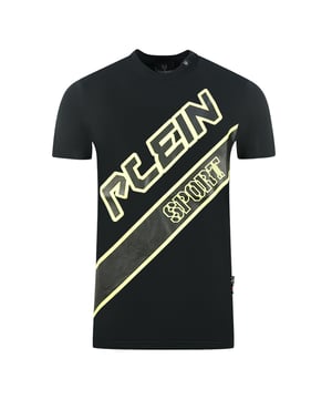Plein Sport Großes Logo Schwarzes T-Shirt. Das Plein Sport Bold Logo Black T-Shirt ist perfekt für Sport und Freizeit. Das klassische schwarze T-Shirt ist aus weichem, leichtem Stoff gefertigt und sorgt für ein angenehmes Tragegefühl und einen stilvollen Auftritt. Ob Sie ins Fitnessstudio gehen oder sich mit Freunden treffen, es ist eine vielseitige und zuverlässige Option! Stretch Fit 95% Baumwolle, 5% Elastan, Plein Sport Black Tee. Plein Sport Markenlogo, Rundhalsausschnitt, kurze Ärmel. Plein Markenlogo, Hergestellt in Italien. Style Code: TIPS111TN 99