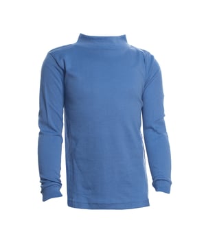 Unisex Boys and Girls Half Neck Long Sleeve T-Shirt.

 This comfortable and versatile long-sleeved t-shirt is perfect for little ones. Designed with a crew neck that offers extra coverage and a modern fit, it's ideal for everyday wear or special occasions.

 Unisex, it fits perfectly to boys and girls, offering a simple and elegant look.

 Made from a cotton-polyester blend, this t-shirt combines the natural softness of cotton with the durability of polyester, ensuring all-day comfort.

 Available in a wide range of solid colours, it is easy to match with any outfit. It also features cuffs on the sleeves, providing a firm fit and preventing the sleeves from slipping.

 An essential item for any child's wardrobe, practical and stylish!
 Composition: 50% Cotton, 50% Polyester
 Care:
- Wash at a maximum of 30ºC.
 - Use mild detergents.
 - Do not use bleach.
 - Dry at low temperature.
 - Iron at low temperature.